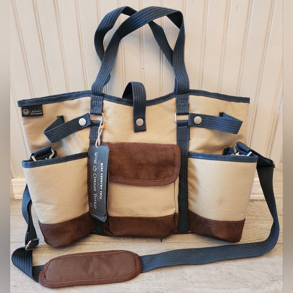 LEGACY WINE COUNTRY Insulated Wine & Cheese Tote w/accessories